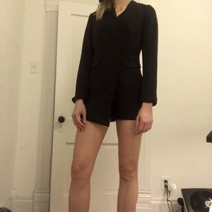 Tuxedo jacket romper